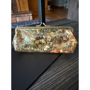 6/$25 Vintage Clear Flower Kiss Lock Wildflower Purse Accessory Case